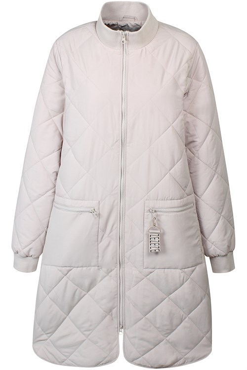 Ze-Ze Chloe Jakke, Halvlang, Vatteret, Lys Sand